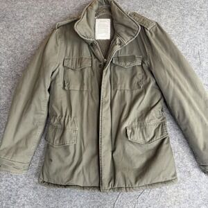 Surplus Jacket Mens Med Green Paratrooper Winter Sherpa Lined Military READ